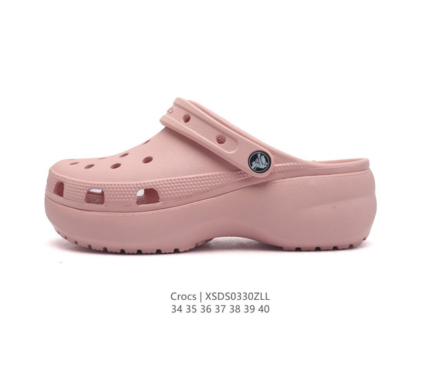 Crocs 沙滩洞洞鞋 女休闲厚底增高凉拖鞋 卡骆驰杨幂同款 厚底增高凸显大长腿沙滩鞋 选择尺码时 建议选大一码 脚感更舒适 这款没有鞋盒 类型 女鞋 尺码 3