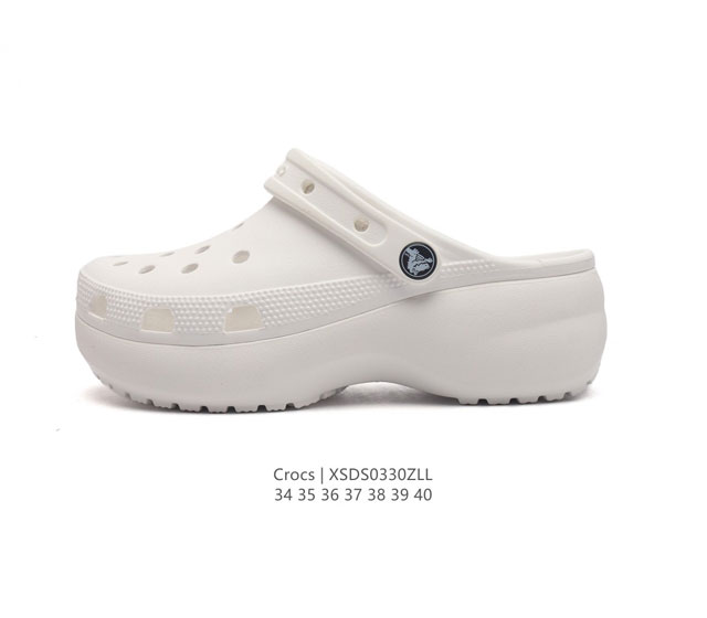 Crocs 沙滩洞洞鞋 女休闲厚底增高凉拖鞋 卡骆驰杨幂同款 厚底增高凸显大长腿沙滩鞋 选择尺码时 建议选大一码 脚感更舒适 这款没有鞋盒 类型 女鞋 尺码 3