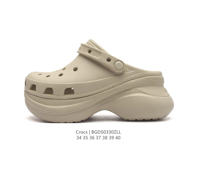 Crocs 沙滩洞洞鞋 女休闲厚底增高凉拖鞋 卡骆驰杨幂同款 厚底增高凸显大长腿沙滩鞋 选择尺码时 建议选大一码 脚感更舒适 这款没有鞋盒 类型 女鞋 尺码 3