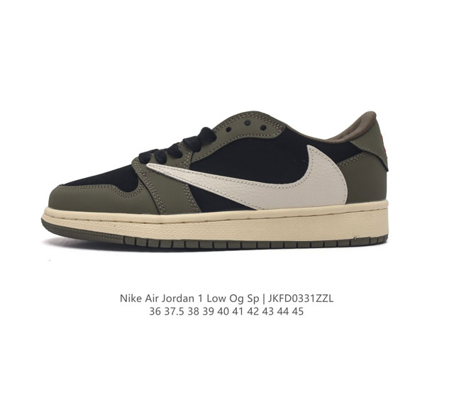 真标 耐克 Nike Air Jordan 1 Low Og Sp Military Blue Aj1乔1 倒勾 低帮篮球鞋 Aj1 乔丹1代 Aj1 乔1 反