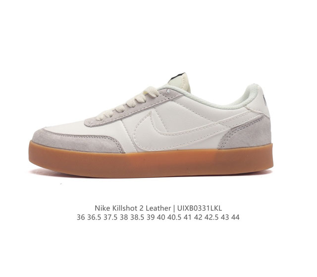 耐克板鞋 生胶米白 复古板鞋j.Crew X Nike 联名 Killshot Ii Leather 男女休闲复古运动鞋 采用米白色皮革制作鞋身 大号swoos