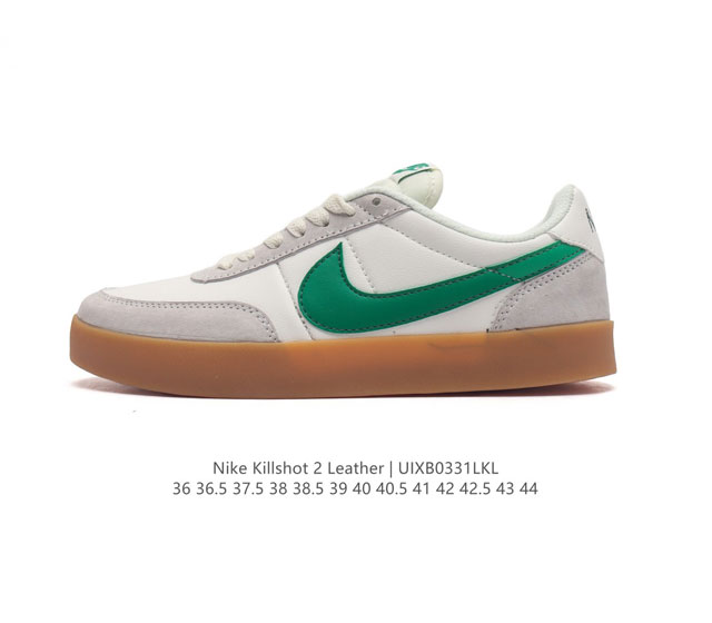 耐克板鞋 生胶米白 复古板鞋j.Crew X Nike 联名 Killshot Ii Leather 男女休闲复古运动鞋 采用米白色皮革制作鞋身 大号swoos