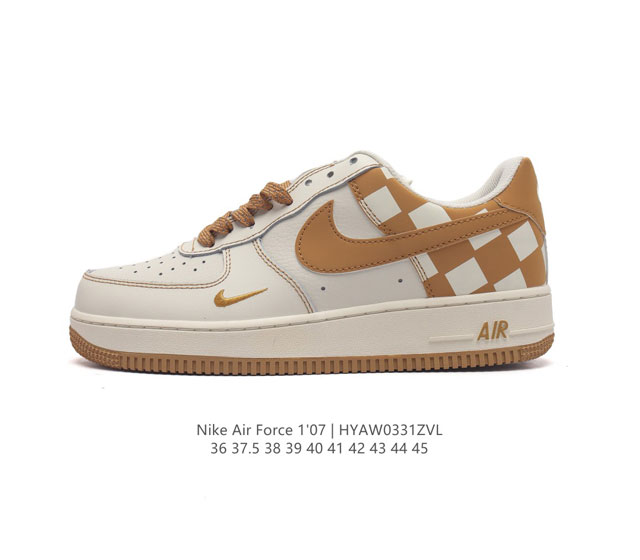 耐克 Nike Air Force 1 '07 Low 空军一号含气垫 低帮百搭厚底增高休闲运动板鞋 柔软 弹性十足的缓震性能和出色的中底设计 横跨复古与现代的