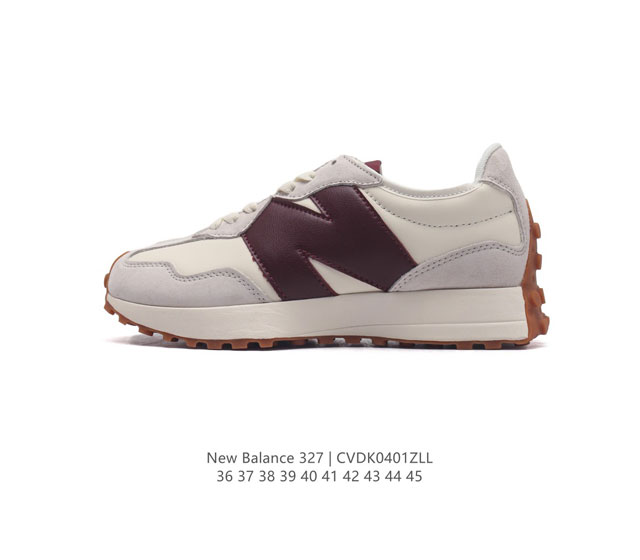 真标 Nb 新百伦 New Balance 327系列复古休闲运动慢跑鞋时尚男女运动鞋 以更纯粹的复古风格设计打造的全新造型 侧身还以解构设计 将 N 字标志以