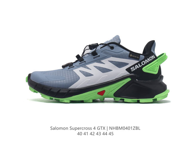 萨洛蒙 Salomon Supercross 4 Gtx 男款 户外运动舒适透气防水抓地防滑减震耐磨越野跑鞋 户外轻便机contagrip大底 Xt Wins鞋