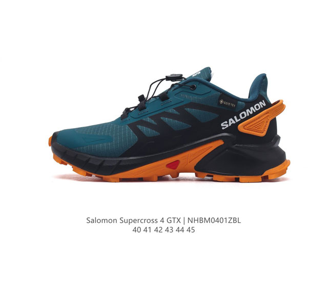 萨洛蒙 Salomon Supercross 4 Gtx 男款 户外运动舒适透气防水抓地防滑减震耐磨越野跑鞋 户外轻便机contagrip大底 Xt Wins鞋