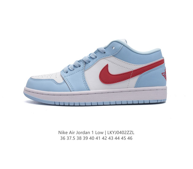 耐克 乔丹air Jordan 1 Low Aj1 乔1 乔丹1代aj1 低帮复古文化休闲运动篮球鞋 从1985 年面世的元年款汲取设计灵感 采用简洁大方的经典