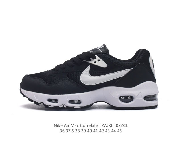 耐克 Nike Air Max Correlate 男女子气垫缓震耐磨运动鞋时尚潮流休闲透气跑步鞋 选用网眼鞋面 脚感舒适透气 鞋舌 鞋侧及后跟处饰有品牌标识