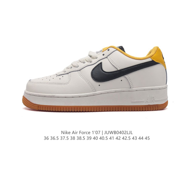 耐克 Nike Air Force 1 '07 Low 空军一号含气垫 低帮百搭厚底增高休闲运动板鞋 柔软 弹性十足的缓震性能和出色的中底设计 横跨复古与现代的