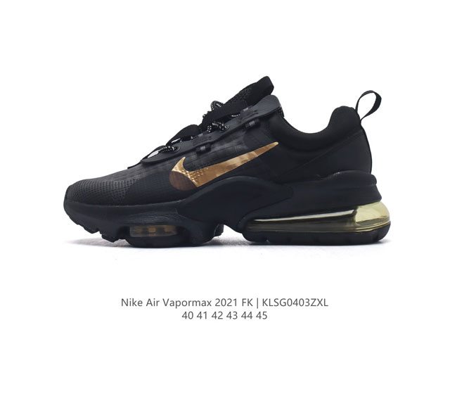 耐克 Nike Air Vapormax 2021 Fk 全掌缓震气垫跑鞋时尚运动鞋 采用弹力十足的 Flyknit 材料 轻盈透气 易于穿搭 搭配柔软鞋口 勾