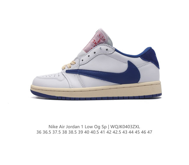 耐克 Nike Air Jordan 1 Low Og Sp Military Blue Aj1乔1 倒勾 低帮篮球鞋 Aj1 乔丹1代 Aj1 乔1 反向脚趾