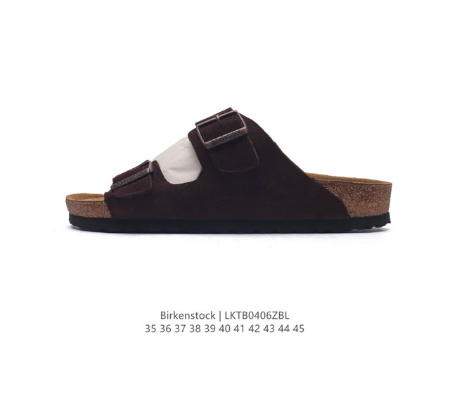 德国百年知名鞋履品牌 博肯birkenstock 勃肯拖鞋系列人字拖夹趾拖鞋休闲沙滩鞋 广东原产#采用质地柔软牛皮革 中底搭载缓震软木橡胶 外置eva轻量片装外