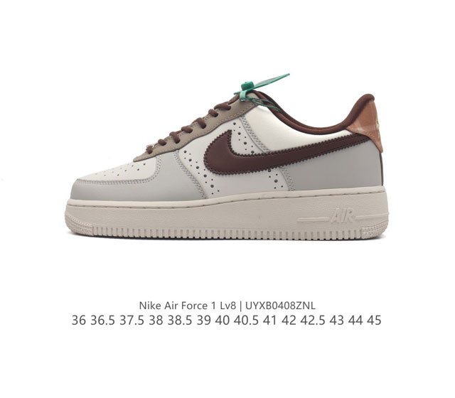 耐克 Nike Air Force 1 ’07 空军一号af1 低帮百搭厚底增高休闲运动板鞋。柔软、弹性十足的缓震性能和出色的中底设计，横跨复古与现代的外型结合