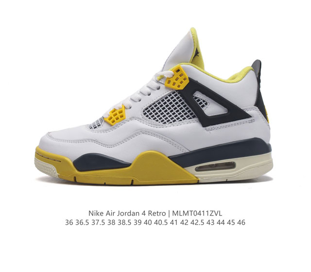 耐克 Nike Air Jordan 4 Retro Og迈克尔 乔丹aj4代乔4 中帮复古休闲运动文化篮球鞋。秉承轻量化的速度型篮球鞋设计思想完成设计，降低重