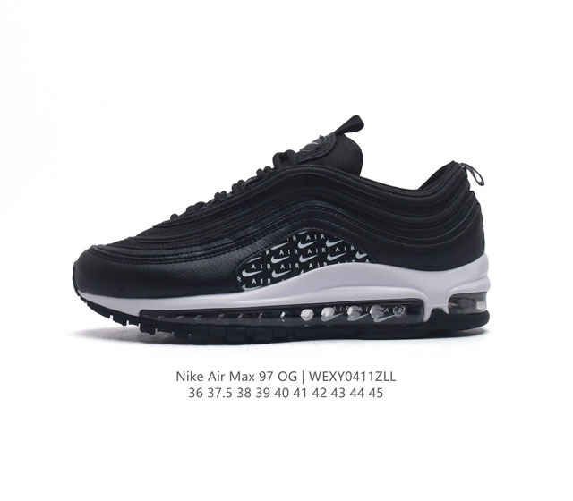 耐克nike休闲鞋 经典 气垫 Air Max 97 子弹气垫低帮运动鞋。Air Max '97 运动跑鞋以流线型鞋身和卓越科技为热爱运动的你造就全方位防护，强