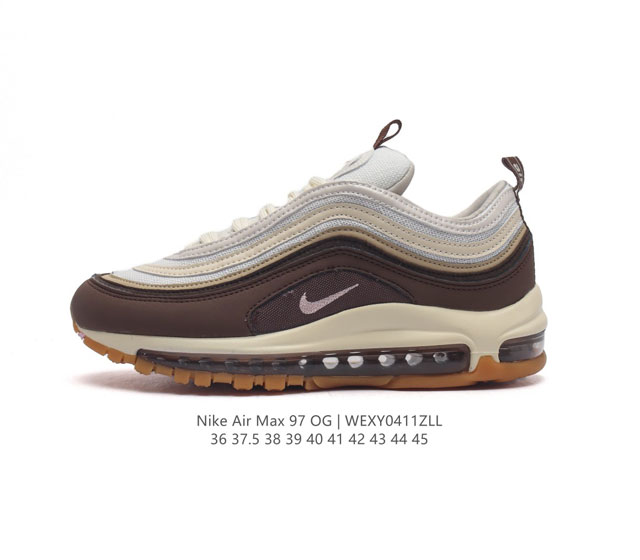 耐克nike休闲鞋 经典 气垫 Air Max 97 子弹气垫低帮运动鞋。Air Max '97 运动跑鞋以流线型鞋身和卓越科技为热爱运动的你造就全方位防护，强