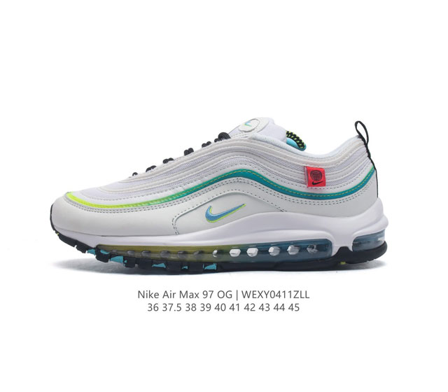 耐克nike休闲鞋 经典 气垫 Air Max 97 子弹气垫低帮运动鞋。Air Max '97 运动跑鞋以流线型鞋身和卓越科技为热爱运动的你造就全方位防护，强