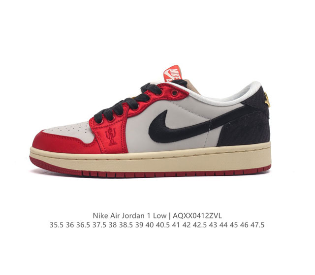 耐克 乔丹air Jordan 1 Low Aj1 乔1 乔丹1代aj1 低帮复古文化休闲运动篮球鞋。该鞋款从 1985 年元年款汲取设计灵感，焕新演绎简约经典