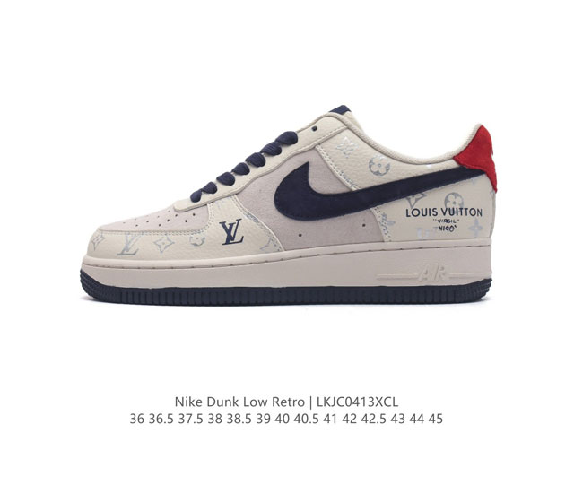 Louis Vuitton X Nike Air Force 1 Low 路易威登联名 耐克 空军一号 Af1 低帮百搭休闲厚底增高运动板鞋。柔软、弹性十足的缓