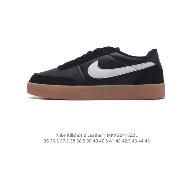 耐克板鞋 生胶米白 复古板鞋j.Crew X Nike 联名 Killshot Ii Leather 男女休闲复古运动鞋。采用米白色皮革制作鞋身，大号swoos