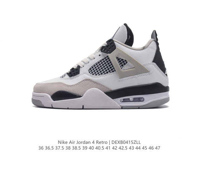 耐克 Nike Air Jordan 4 Retro Og迈克尔 乔丹aj4代乔4 中帮复古休闲运动文化篮球鞋。秉承轻量化的速度型篮球鞋设计思想完成设计，降低重