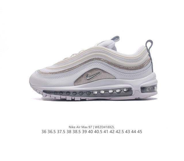 公司级 耐克nike休闲鞋 经典 气垫 Air Max 97 子弹气垫低帮运动鞋。Air Max '97 运动跑鞋以流线型鞋身和卓越科技为热爱运动的你造就全方位