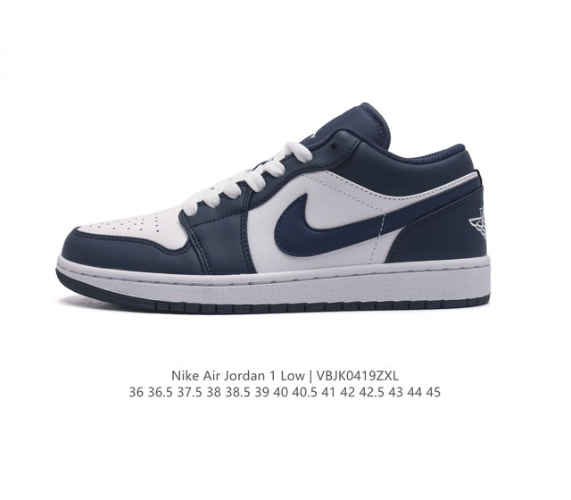 耐克 乔丹air Jordan 1 Low Aj1 乔1 乔丹1代aj1 低帮复古文化休闲运动篮球鞋。该鞋款从 1985 年元年款汲取设计灵感，焕新演绎简约经典