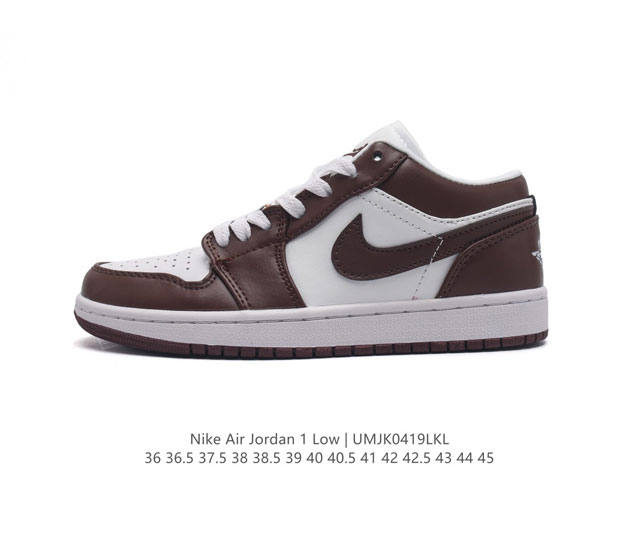 耐克 乔丹air Jordan 1 Low Aj1 乔1 乔丹1代aj1 低帮复古文化休闲运动篮球鞋。该鞋款从 1985 年元年款汲取设计灵感，焕新演绎简约经典