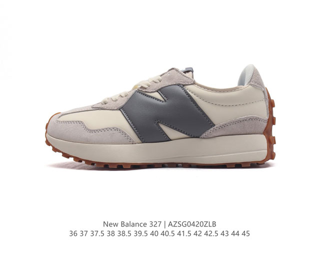 真标 Nb 新百伦 New Balance 327系列复古休闲运动慢跑鞋时尚男女运动鞋 以更纯粹的复古风格设计打造的全新造型 侧身还以解构设计，将 N 字标志以