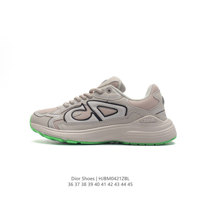 高奢品牌-Dior迪奥 B28 Oblique Galaxy Low Top Sneakers B28低帮系列复古百搭运动休闲板鞋“浅灰黑夜蓝刺绣cd重影” 尺