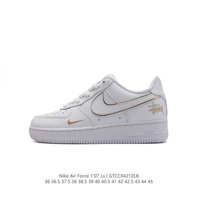 耐克 Nike Air Force 1 '07 Low 空军一号含气垫 低帮百搭厚底增高休闲运动板鞋。柔软、弹性十足的缓震性能和出色的中底设计，横跨复古与现代的 - 点击图像关闭