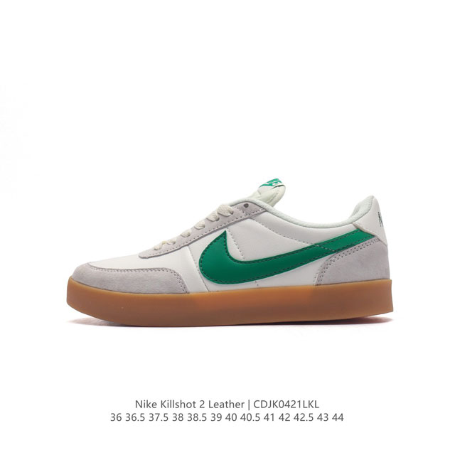 耐克板鞋 生胶米白 复古板鞋j.Crew X Nike 联名 Killshot Ii Leather 男女休闲复古运动鞋。采用米白色皮革制作鞋身，大号swoos