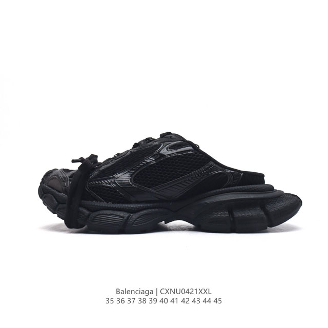 Balenciaga Sneakers 巴黎世家网布系带低帮半拖走秀复古老爹鞋 时尚包头运动鞋 全套原纸板楦头开发 最原汁原味的灵魂版型 胶水把控整洁度追求极致