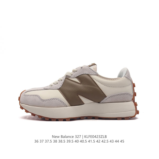 真标 Nb 新百伦 New Balance 327系列复古休闲运动慢跑鞋时尚男女运动鞋 以更纯粹的复古风格设计打造的全新造型 侧身还以解构设计，将 N 字标志以