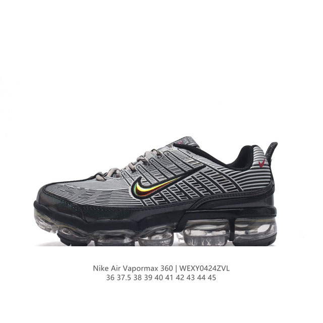 Nike耐克airvapormax360休闲复古全掌气垫缓震运动慢跑鞋。Nike Air Vapormax 360 男女子运动鞋的设计灵感源自 Air Max