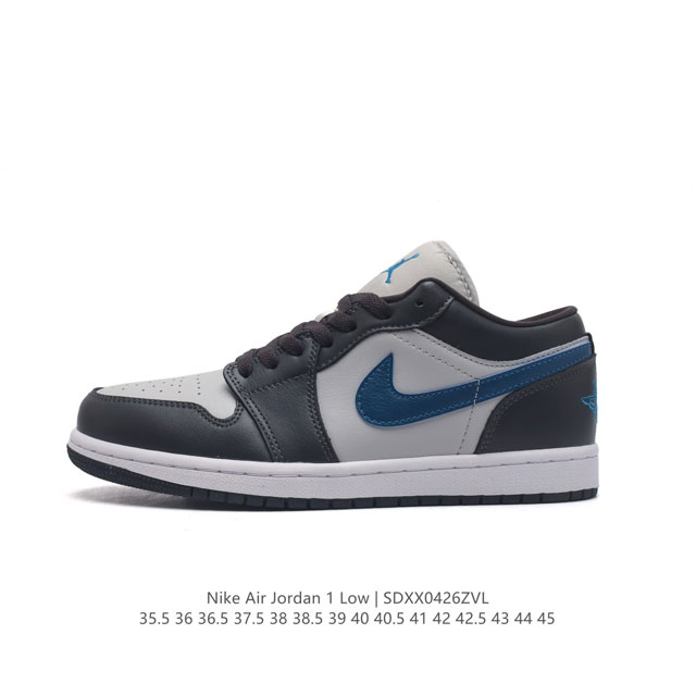 耐克 乔丹air Jordan 1 Low Aj1 乔1 乔丹1代aj1 低帮复古文化休闲运动篮球鞋。该鞋款从 1985 年元年款汲取设计灵感，焕新演绎简约经典