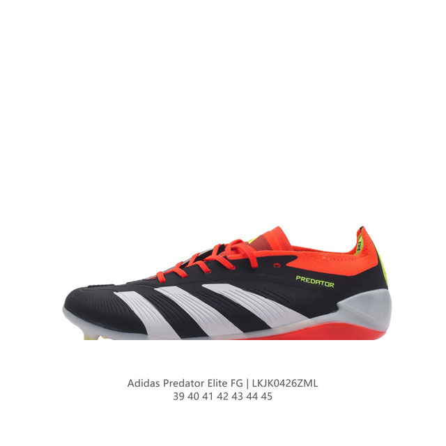 阿迪达斯 Adidas Predator 24 Elite Low Fg Boots 硬天然草坪足球运动鞋 这款新鲜设计的adidas Predator系列足球