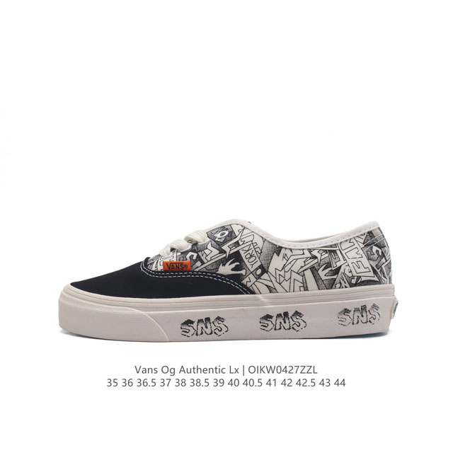 Vans 万斯 Og Authentic Lx 低帮百搭休闲lv联名帆布硫化板鞋潮男女款跑鞋运动鞋 类型：男女鞋 码数：35-44 含硫化半码 编码：Oikw0