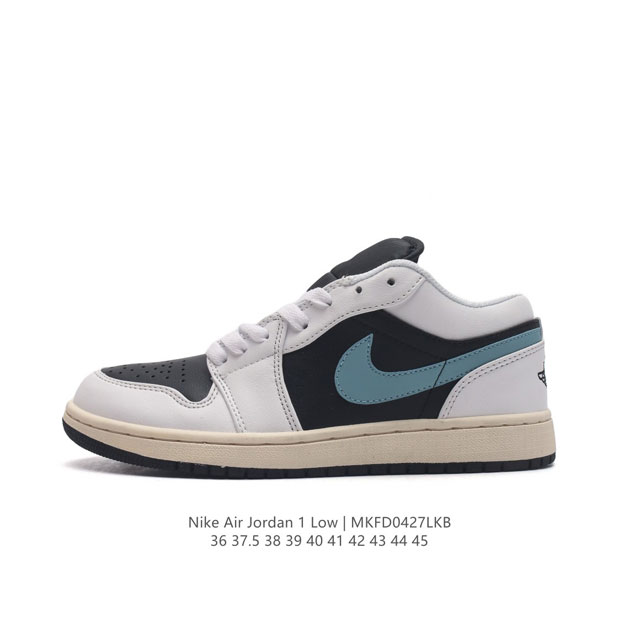 耐克 乔丹air Jordan 1 Low Aj1 乔1 乔丹1代aj1 低帮复古文化休闲运动篮球鞋。该鞋款从 19 年元年款汲取设计灵感，焕新演绎简约经典外观