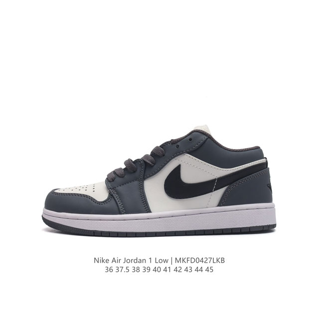 耐克 乔丹air Jordan 1 Low Aj1 乔1 乔丹1代aj1 低帮复古文化休闲运动篮球鞋。该鞋款从 19 年元年款汲取设计灵感，焕新演绎简约经典外观