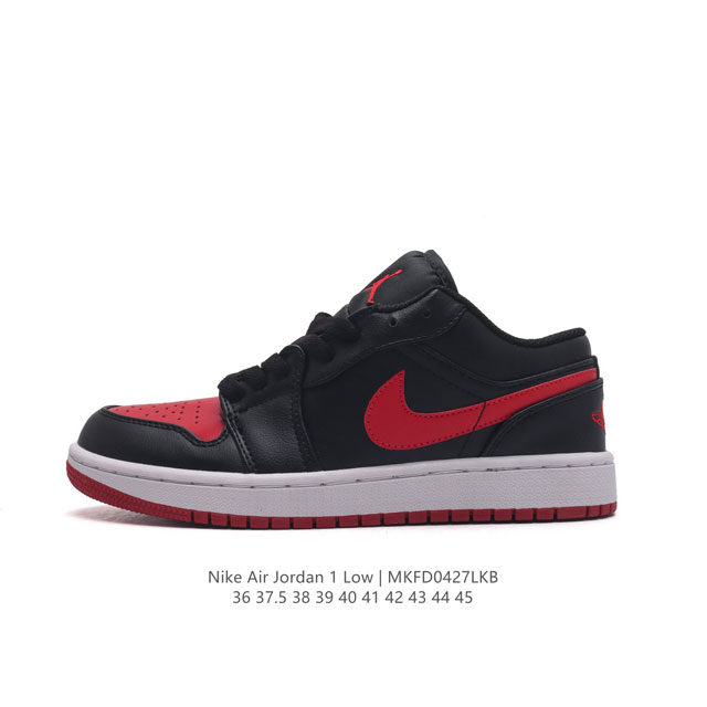 耐克 乔丹air Jordan 1 Low Aj1 乔1 乔丹1代aj1 低帮复古文化休闲运动篮球鞋。该鞋款从 19 年元年款汲取设计灵感，焕新演绎简约经典外观