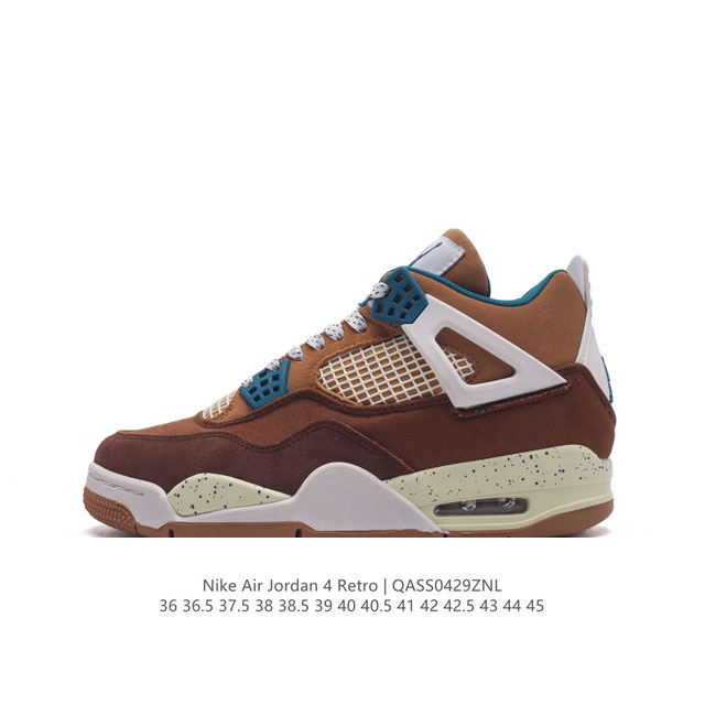 头层皮 耐克 Nike Air Jordan 4 Retro Og迈克尔 乔丹aj4代乔4 中帮复古休闲运动文化篮球鞋。秉承轻量化的速度型篮球鞋设计思想完成设计