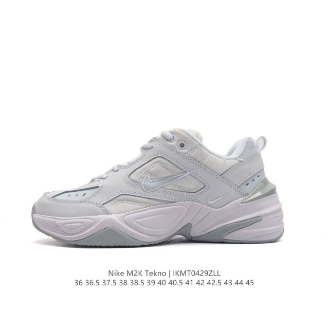 耐克 Nike M2K Tekno 男女子运动鞋厚底老爹鞋经典复古休闲慢跑鞋 ，从 Monarch 系列汲取灵感，以太空时代细节演绎未来风范。分层鞋面借鉴自元年