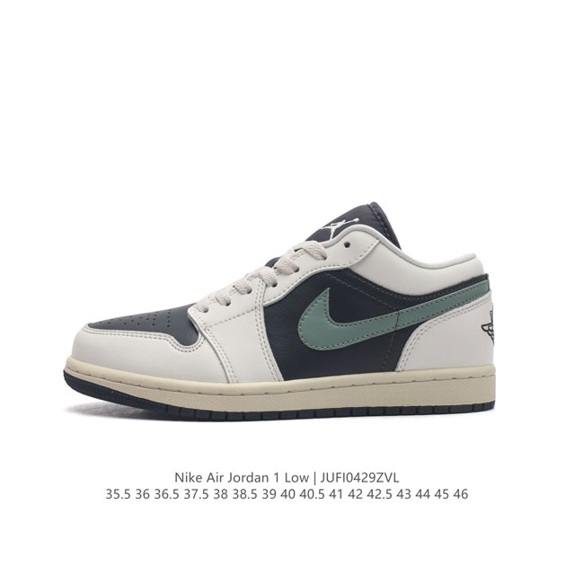 耐克 乔丹air Jordan 1 Low Aj1 乔1 乔丹1代aj1 低帮复古文化休闲运动篮球鞋。该鞋款从 1985 年元年款汲取设计灵感，焕新演绎简约经典