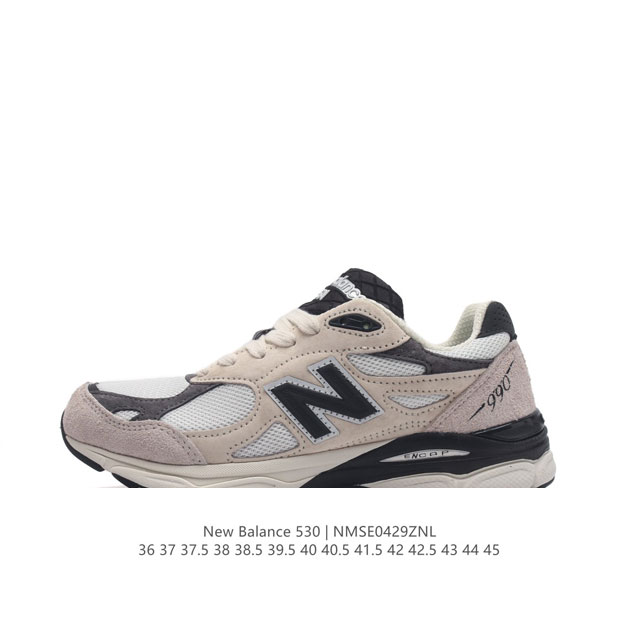 新百伦 New Balance Nb990 V3系列 高端美产990系列简约经典舒适百搭时尚复古休闲鞋缓震透气跑步鞋。该鞋款采用mcd Motion Contr