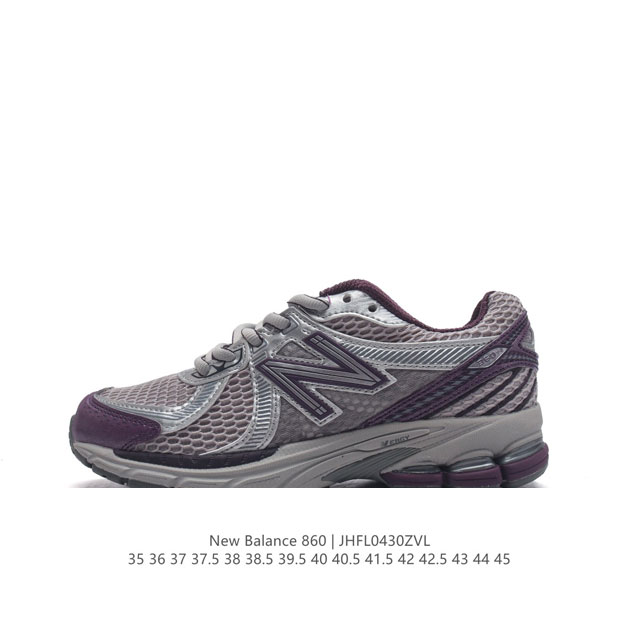 Nb 新百伦 New Balance Ml860 V2 系列复古老爹风休闲运动慢跑。采用丝光猪巴皮革拼接透气网眼织物鞋面t-Beam大底提供足步弓支撑，保持步态