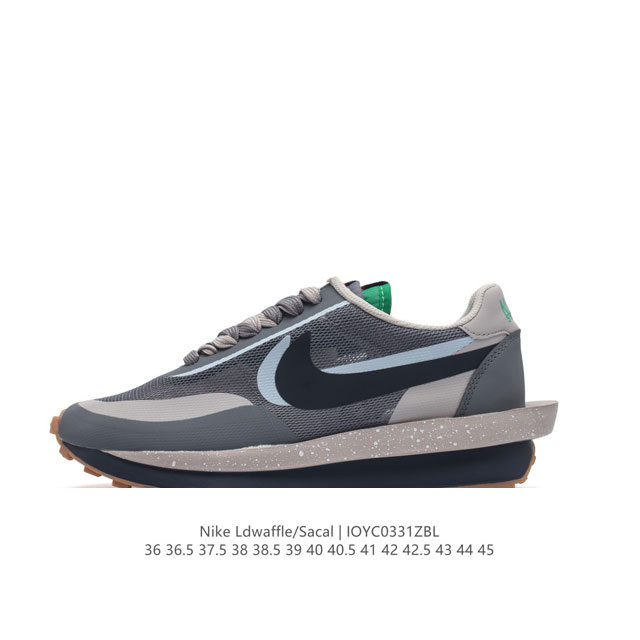 耐克 Nike 耐克双勾swoosh跑鞋 厚底增高运动鞋。Sacai X Nike Ldwaffle 慢跑鞋 Sacai 将 Nike 经典鞋款 Waffle - 点击图像关闭