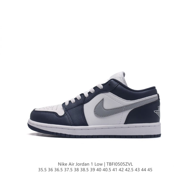 耐克 乔丹air Jordan 1 Low Aj1 乔1 乔丹1代aj1 低帮复古文化休闲运动篮球鞋。该鞋款从 1985 年元年款汲取设计灵感，焕新演绎简约经典