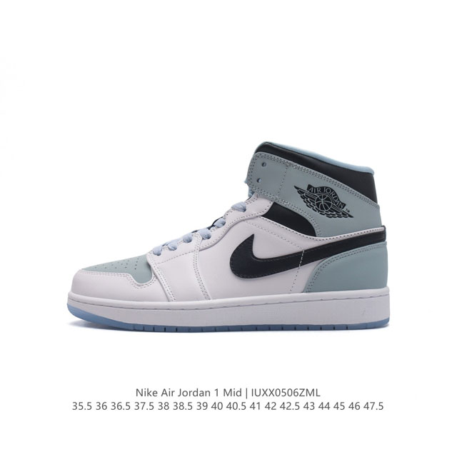 耐克 Nike Air Jordan 1 Mid 男女子篮球鞋时尚轻盈板鞋aj1乔1运动鞋 乔丹一代 高帮复古休闲篮球鞋 。Air Jordan 1 Mid 搭