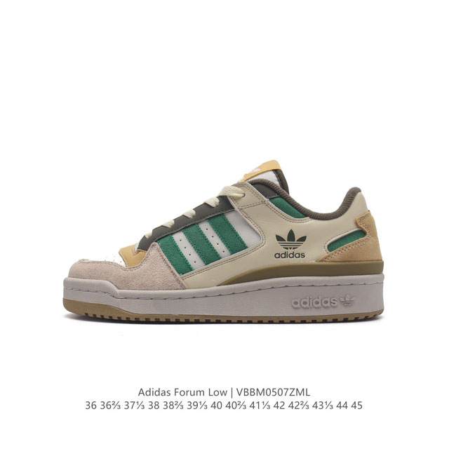 Adidas 阿迪达斯 三叶草 Forum Low 男女运动鞋 摩登演绎篮球风的经典鞋。英文的“Forum”，是进行表达的场所，在这里，可以释放自己的热情，阐述